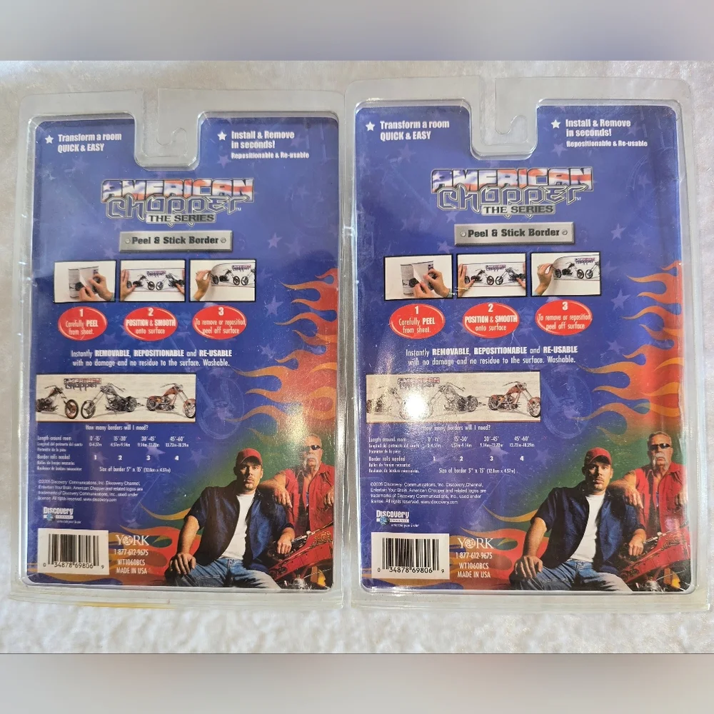 Lot Of 2 American Chopper Peel & Stick Wallpaper Border WT1060BCS